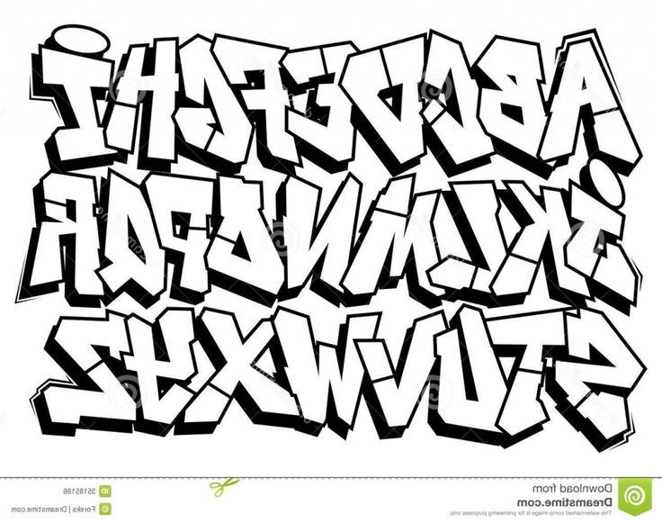 Drawn lettering graffiti writing