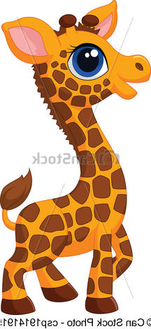 bébé mignon girafe dessin animé