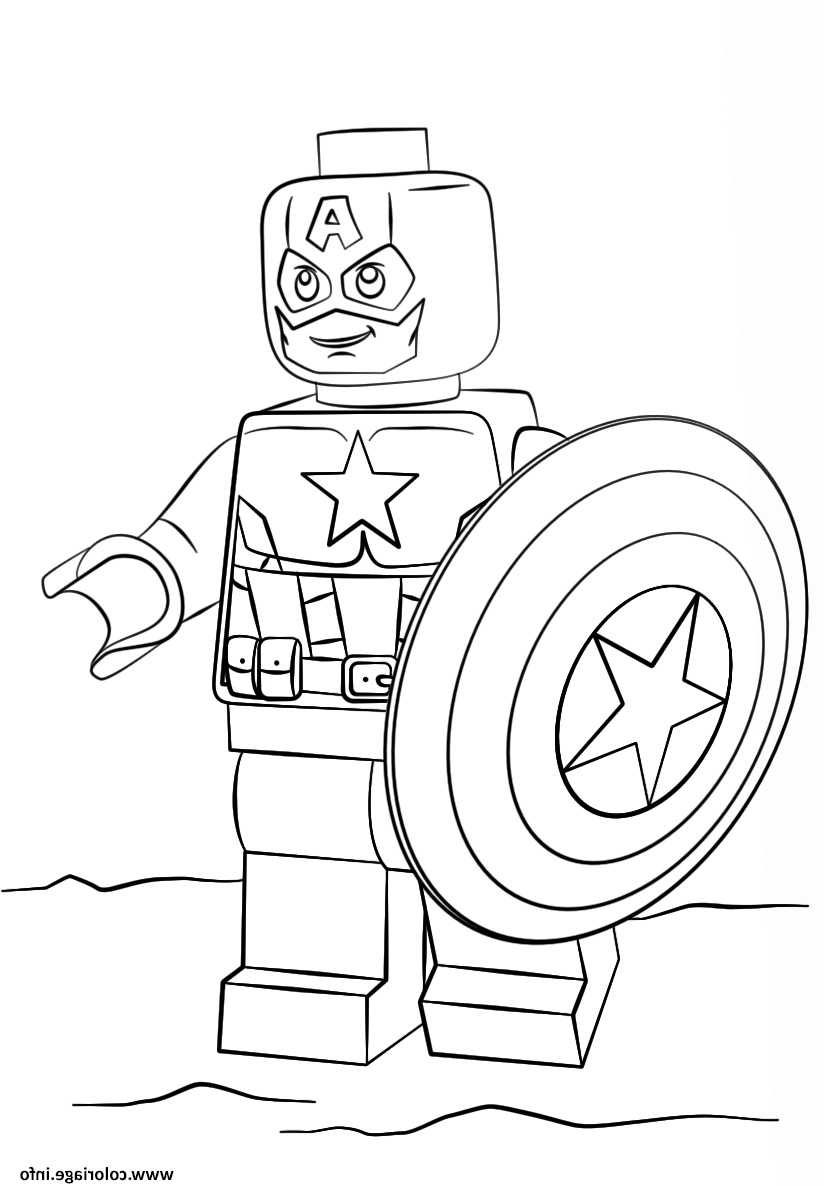 lego captain america super heroes coloriage dessin