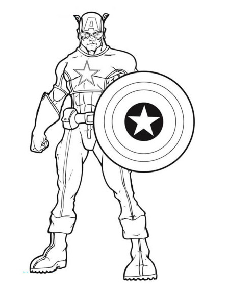 coloriage captain america
