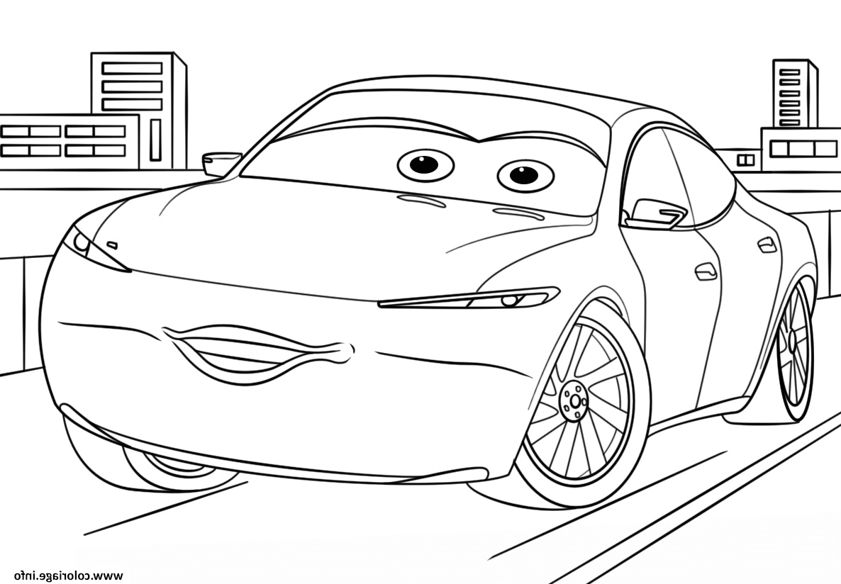 natalie certain from cars 3 disney coloriage dessin