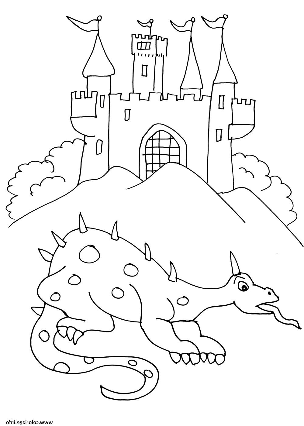 chateau de chevalier 8 coloriage dessin