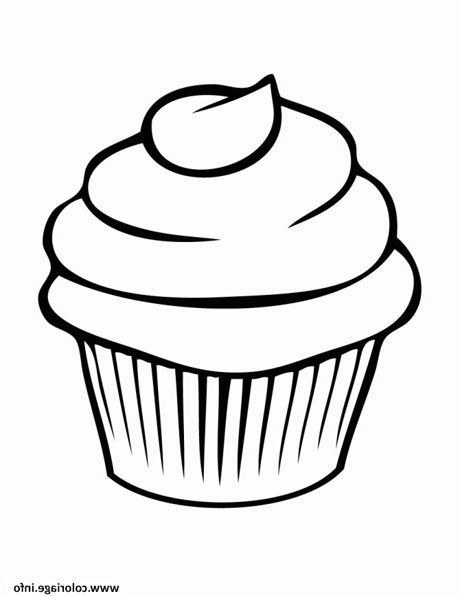 cupcake simple facile coloriage