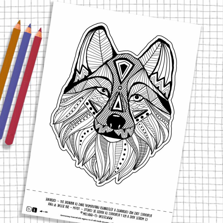 Coloriage Animal Mandala Beau Collection Coloriage Mandala Loup Vm95