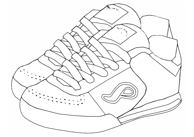 coloriage basket chaussure