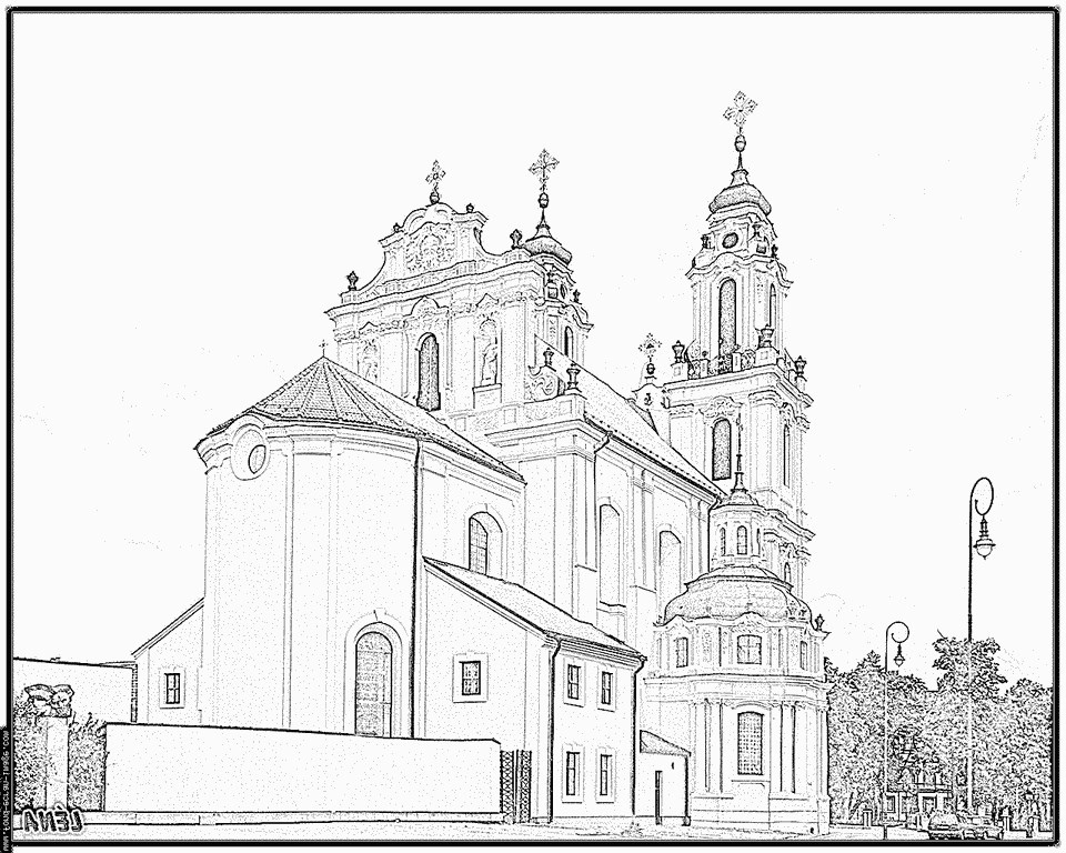 1511 coloriage eglise sainte catherine a imprimer pour les 1393 coloriage dglise