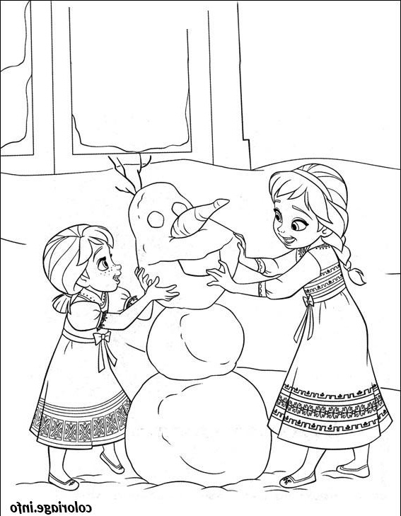 les bonhommes de neige elsa anna coloriage 1494