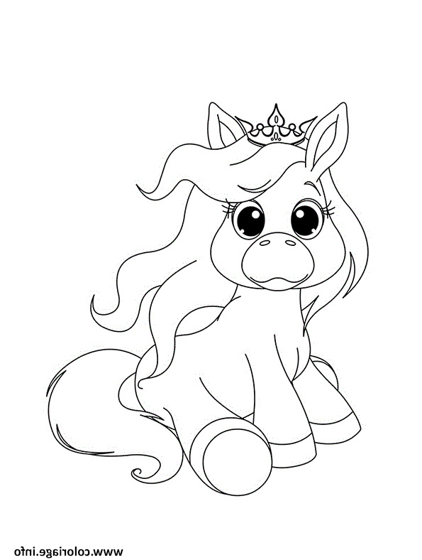 bebe licorne princesse coloriage dessin