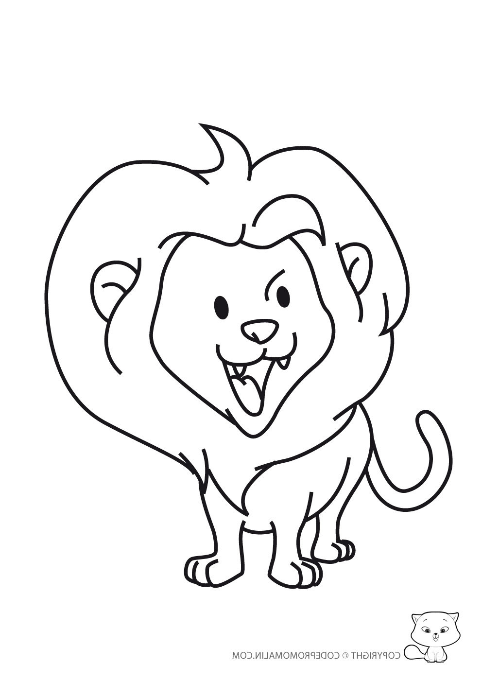 coloriage lion et rat