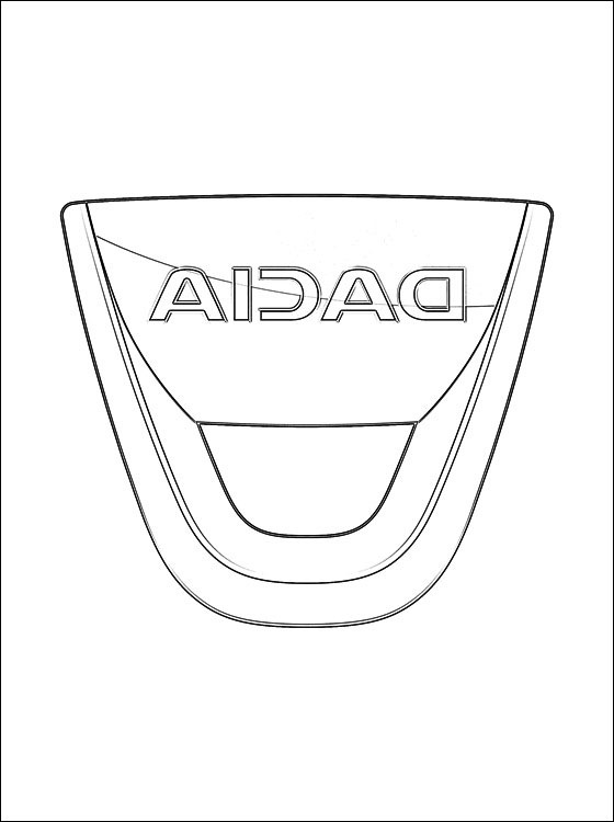 coloriage avec le logo dacia