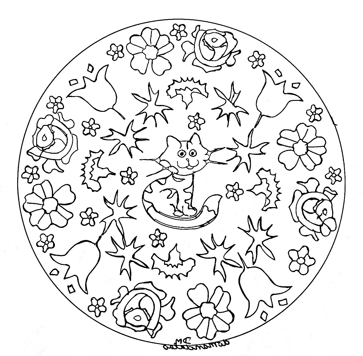 image=mandalas coloriage adulte mandala domandalas petit chat et fleurs 1