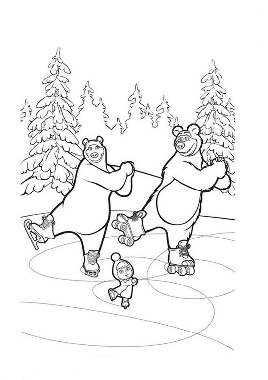 masha e o urso desenhos para imprimir colorir e pintar gratis masha and the bear