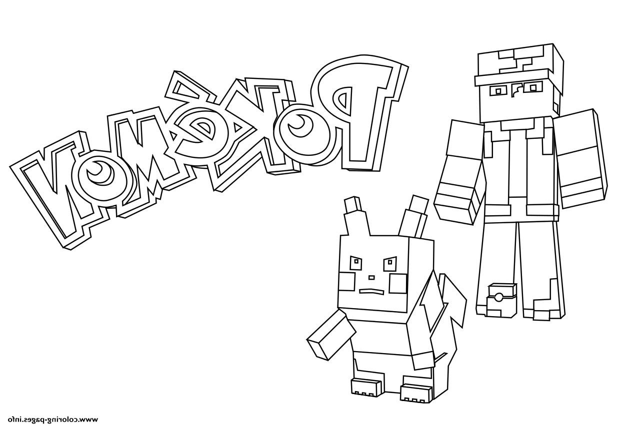 minecraft pokemon printable coloring pages book