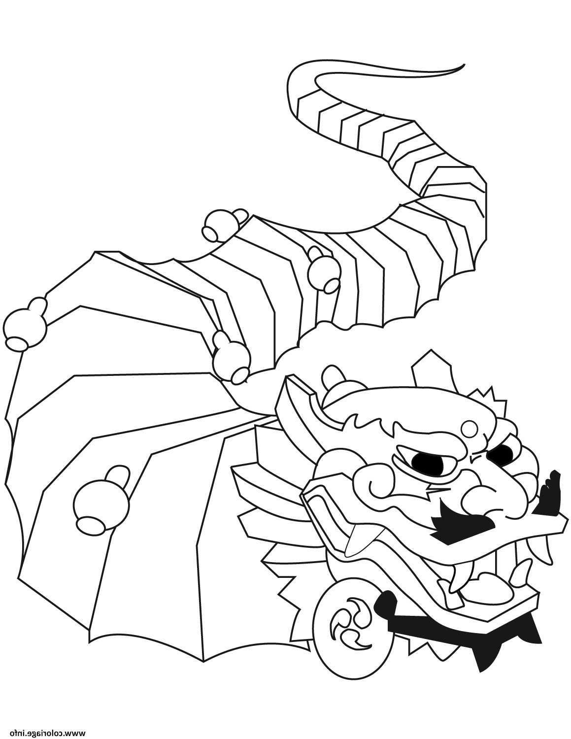 cool nouvel an chinois dragon coloriage dessin