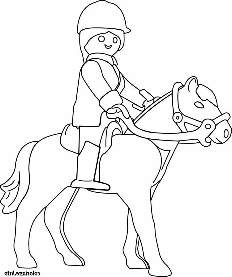 playmobil a cheval coloriage 275