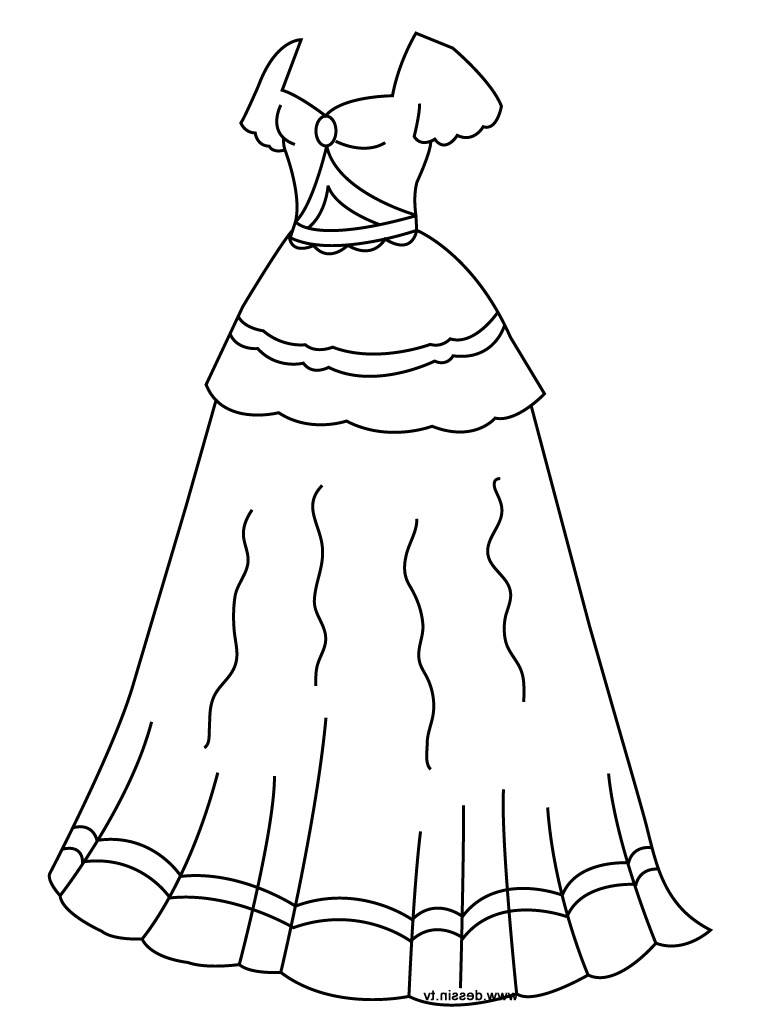 coloriage robe de princesse