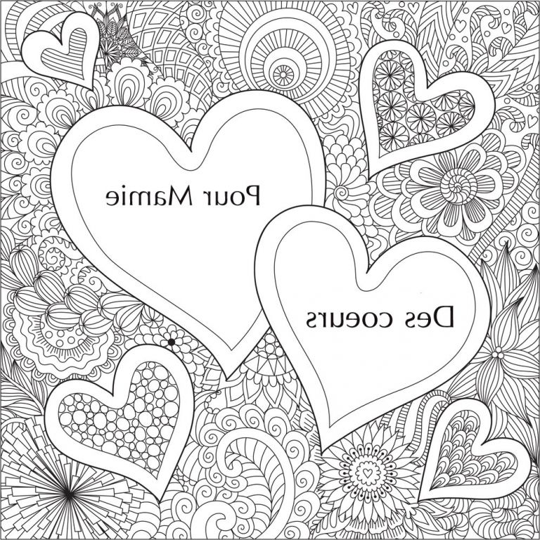Dessin Coeur A Colorier Et A Imprimer Luxe Collection Coloriage à Imprimer Des Cœurs Pour Mamie