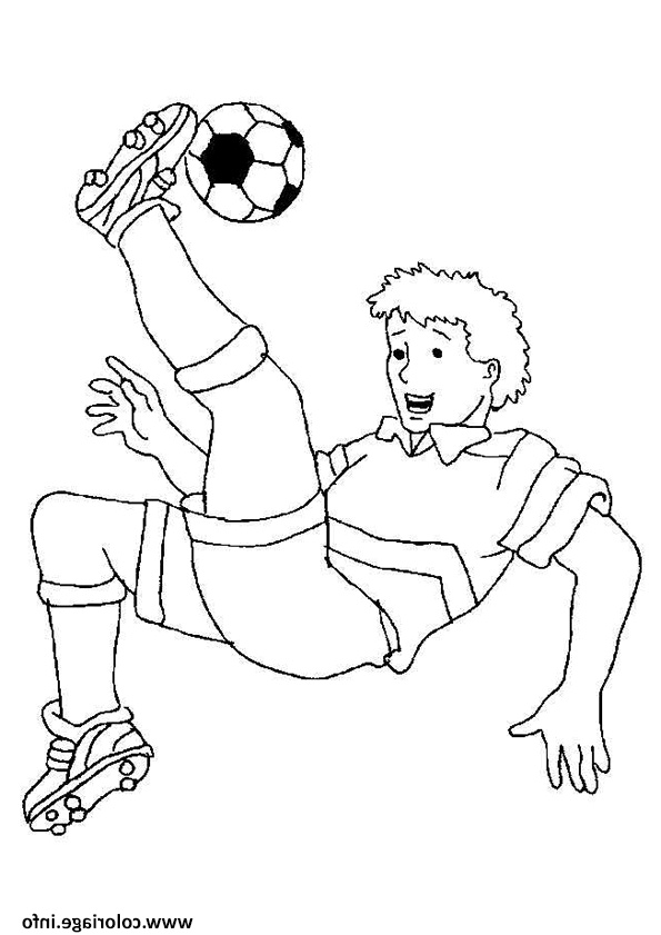 footballeur foot retourne coloriage dessin