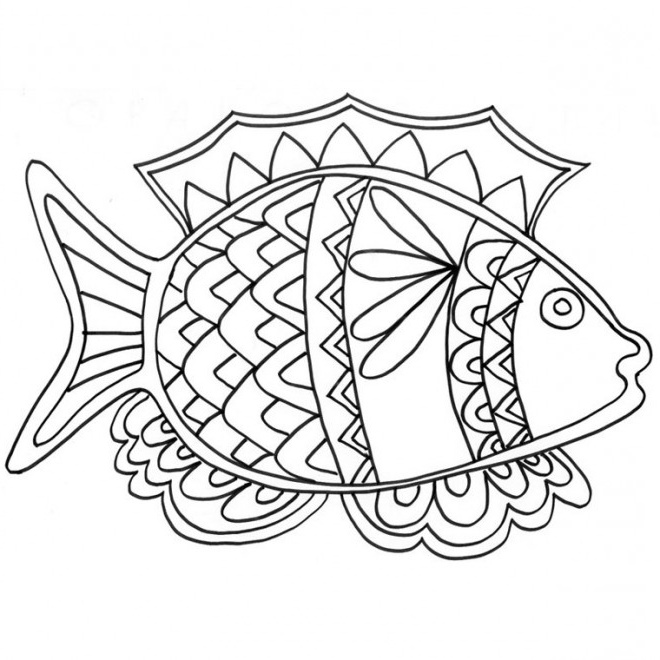 poisson mandala pour enfant
