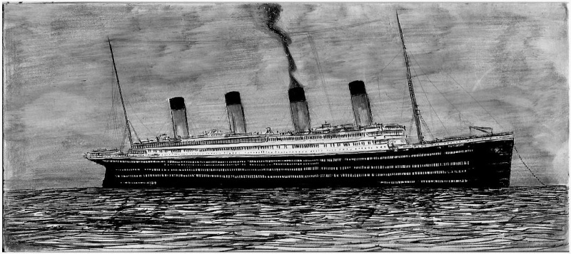 t3736 serie de dessins sur le titanic ses sister ships