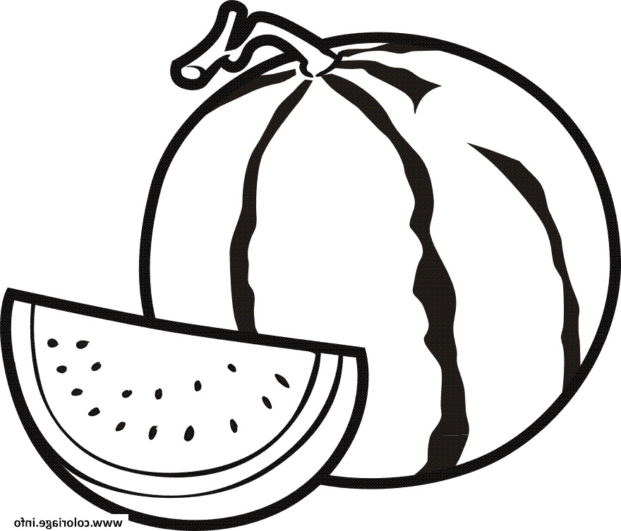 fruit melon deau coloriage dessin