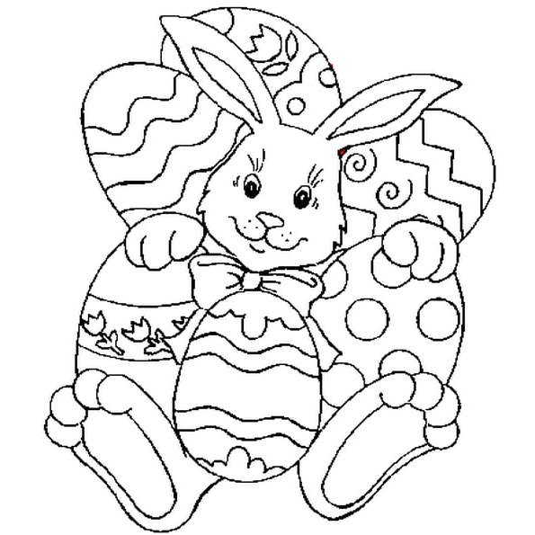 paques lapin coloriage
