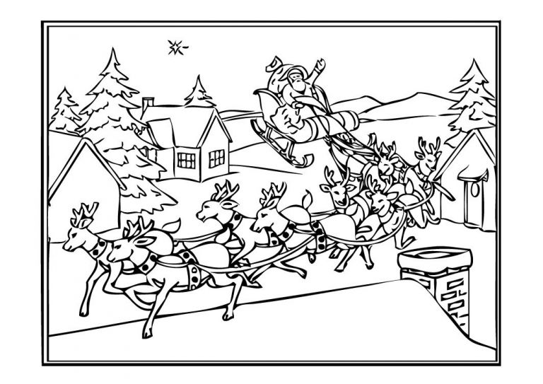 Dessin Pere Noel Avec Traineau Beau Image Dessin De ...