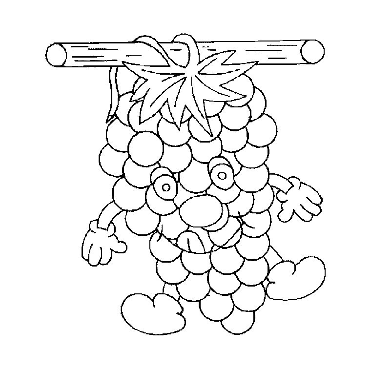 coloriage grappe de raisin