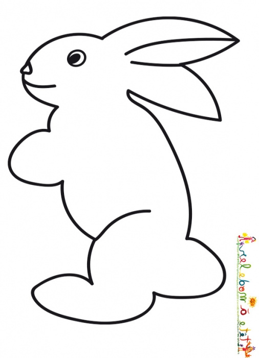 dessin d un lapin dresse sur ses pattes