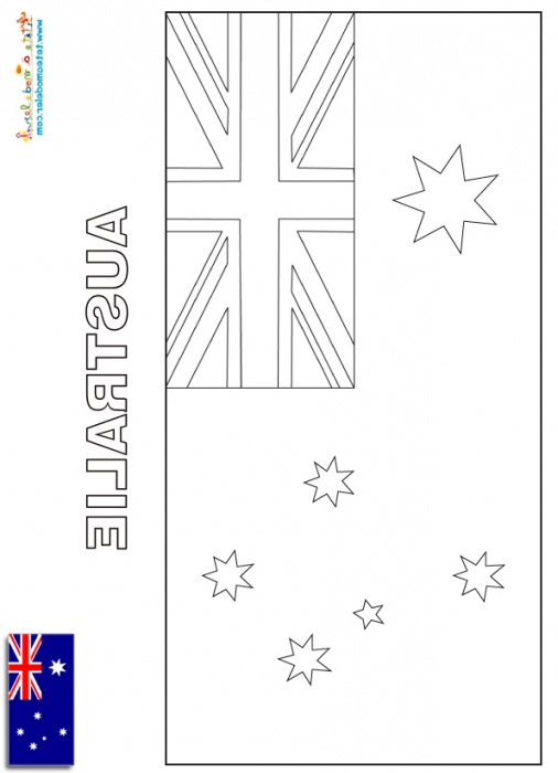 coloriage drapeau australie