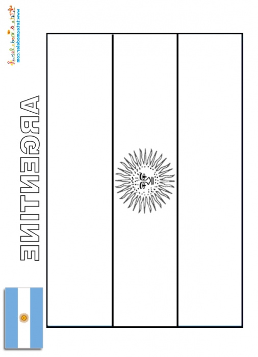 coloriage drapeau argentine