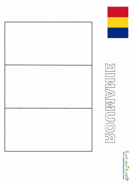 roumanie coloriage du drapeau roumain