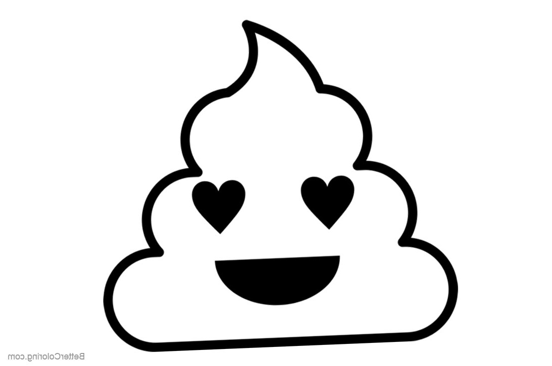 poop emoji coloring pages love