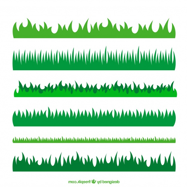 paquet de six bordures d 39 herbe verte avec une variete de dessins