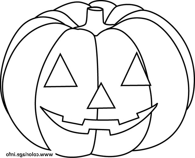 citrouille halloween facile simple enfant coloriage dessin