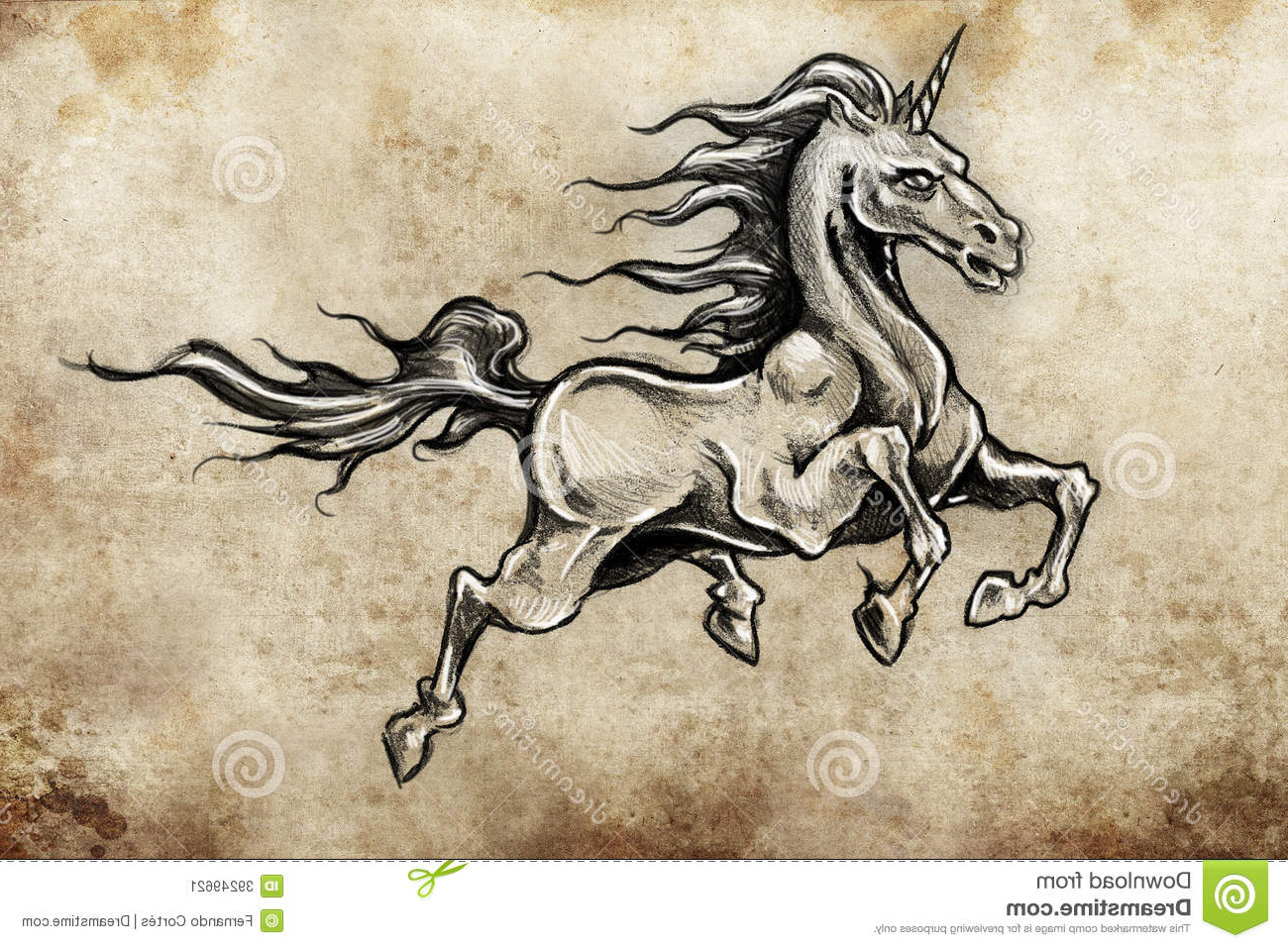 image stock cheval avec des ailes licorne croquis de tatouage image