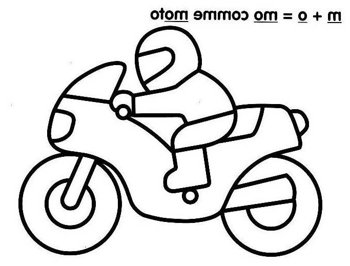 dessin simple moto