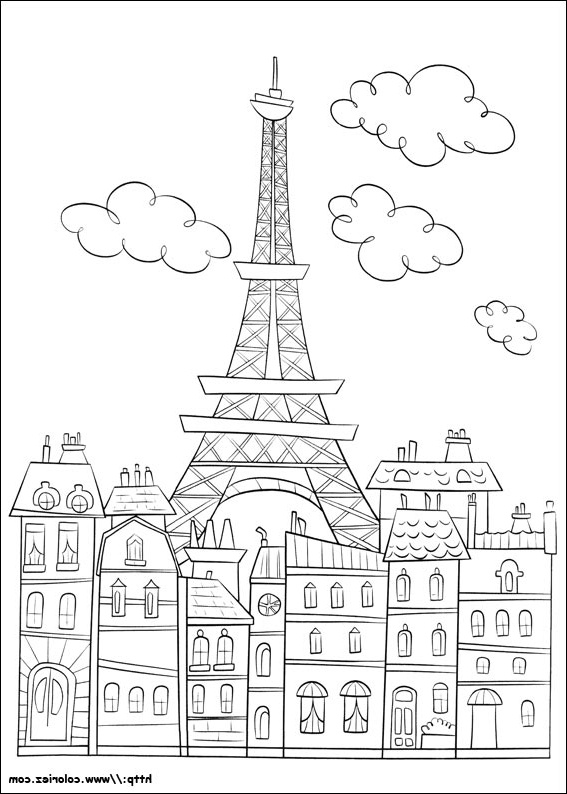 dessin a colorier ville paris