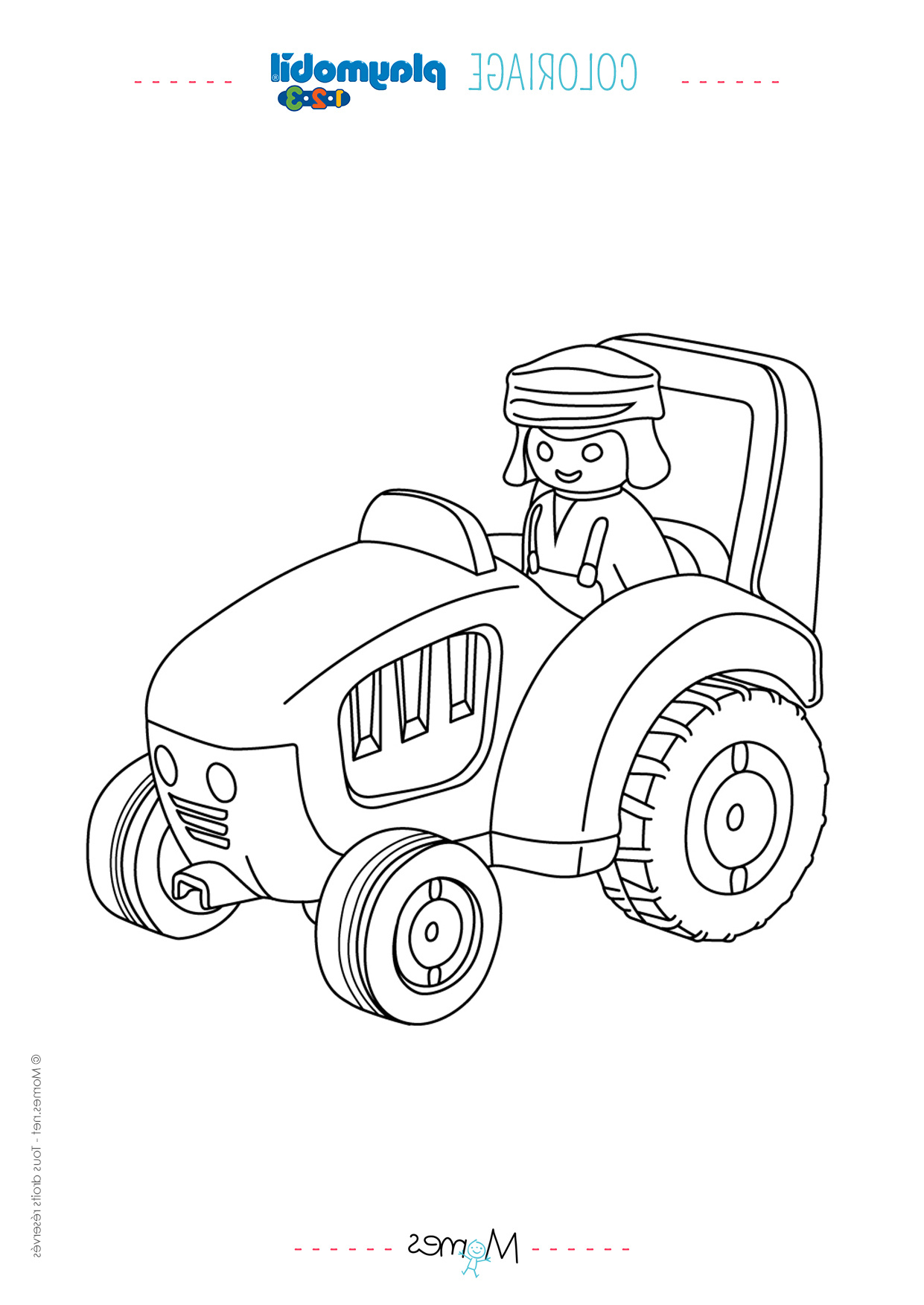 Le tracteur de Playmobil 123