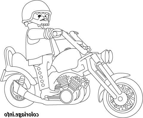 playmobil moto coloriage 2034