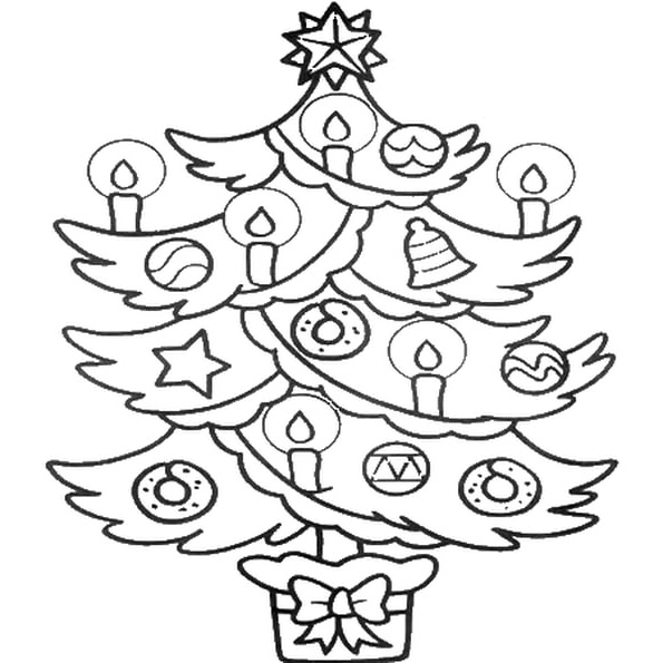 image sapin noel coloriage