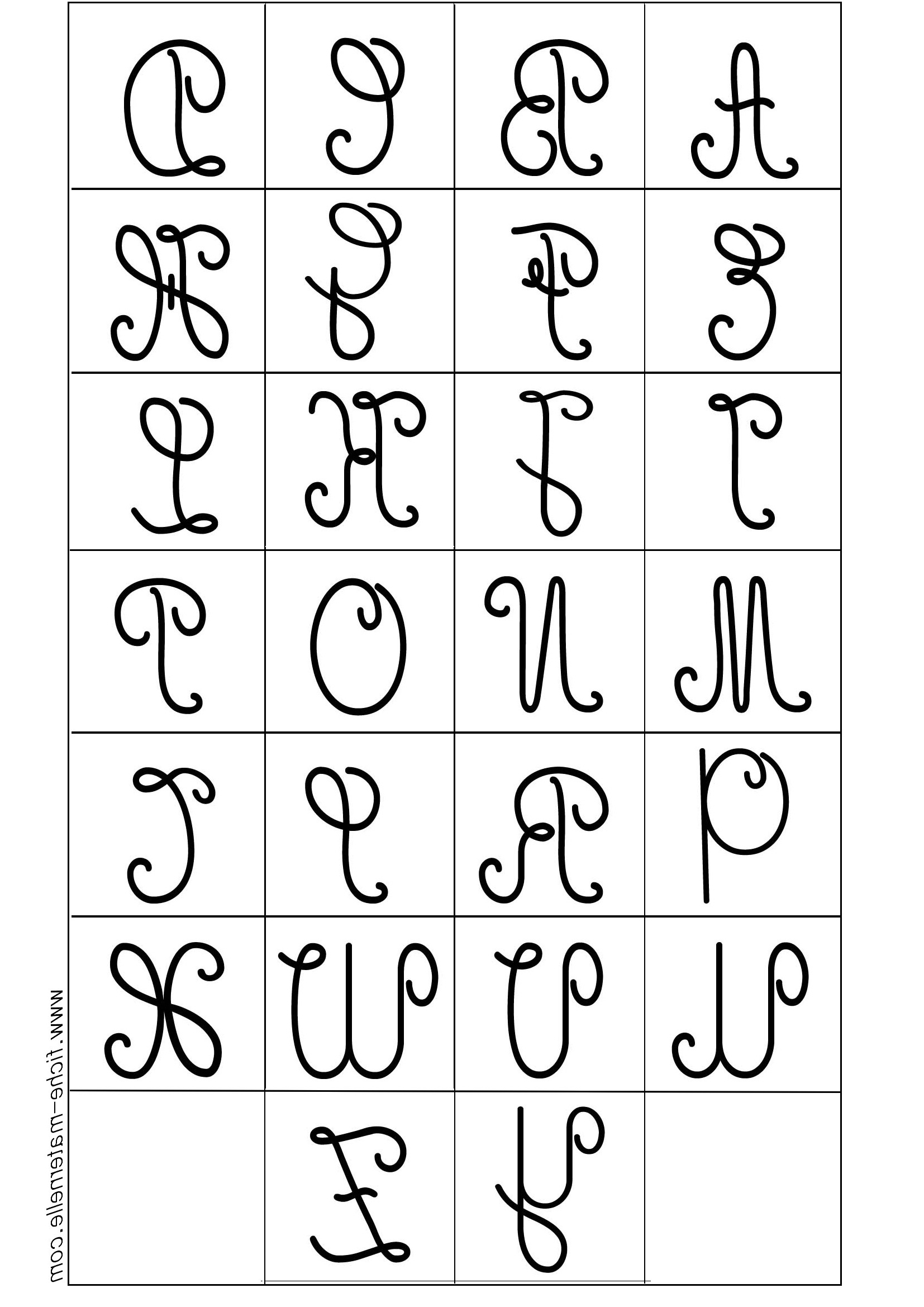 lettres majuscules alphabet