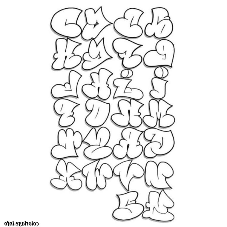 alphabet facon graffitis coloriage 7005