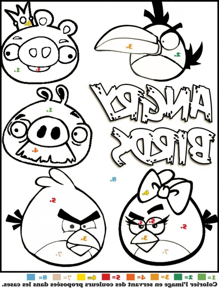 coloriage magique angry birds