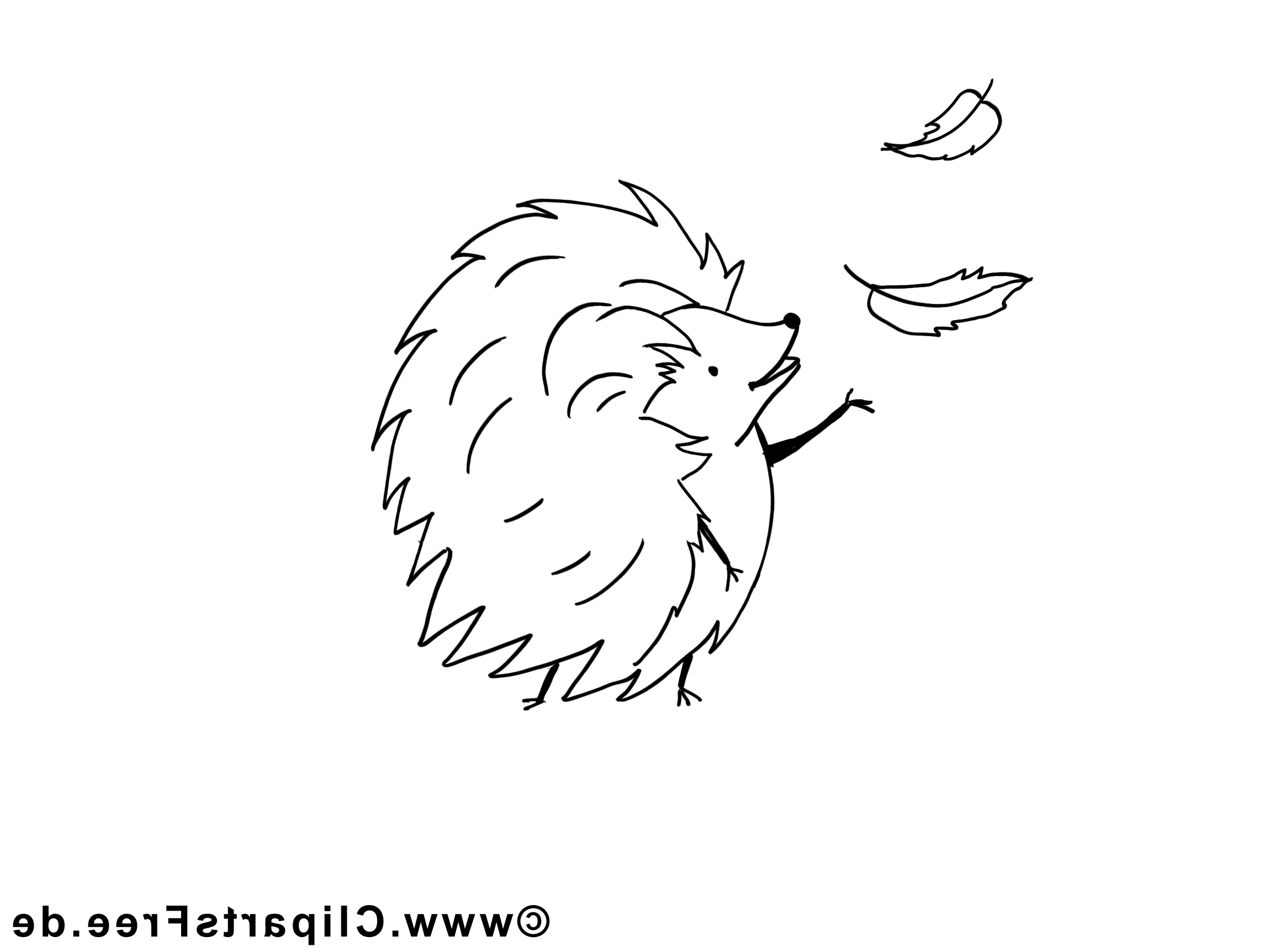 hérisson clipart – animal dessins à colorier 9828