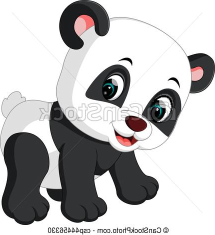mignon panda dessin animé