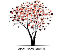 forme coeur feuilles arbre valentin