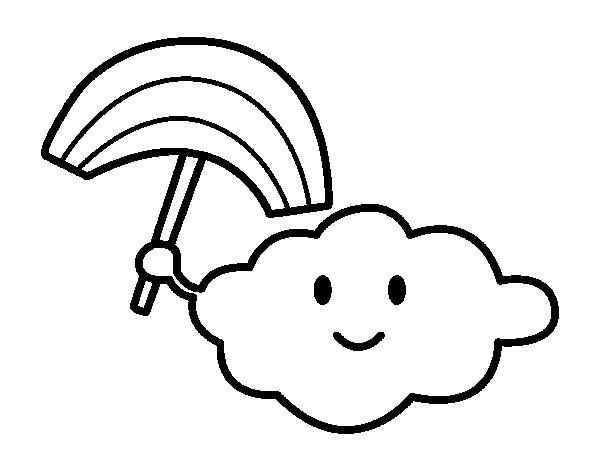 nuage avec arc en ciel