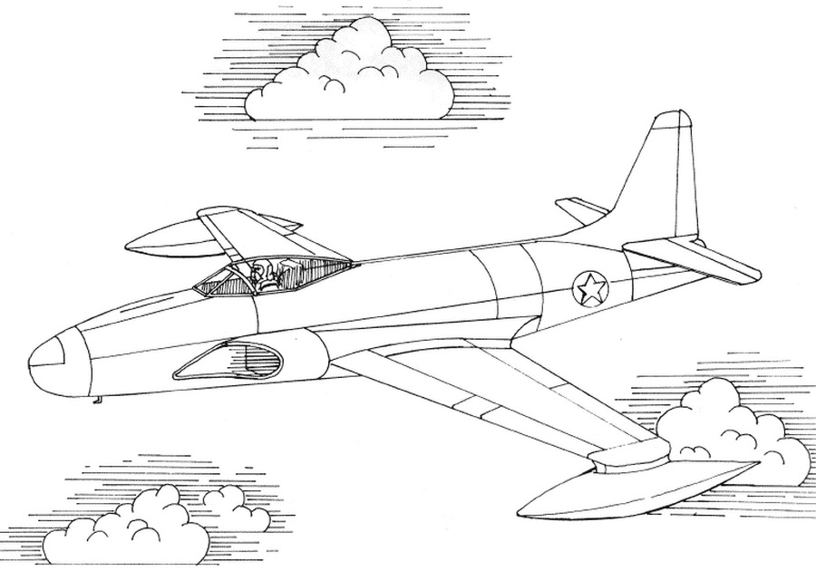avion de chasse americain a dessiner
