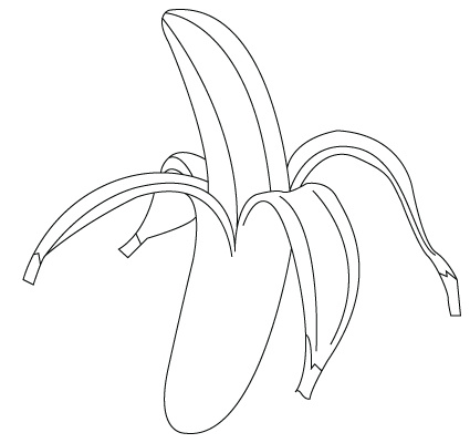 dessin a colorier de banane